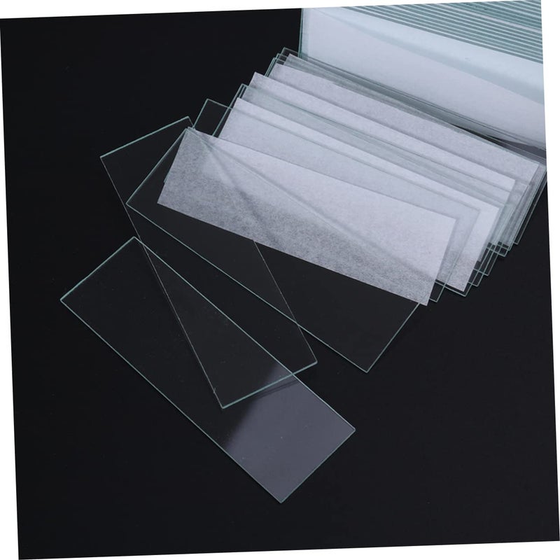 Microscope Slides And Coverslips Set 50 Pieces Glass With Prepared Specimens For Biology Science Education - Image 5